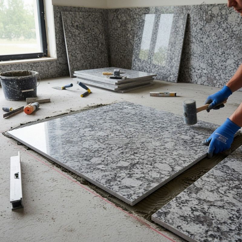 Granite Tiles Installation detail