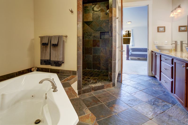 Bathroom Floor with Modern Tile